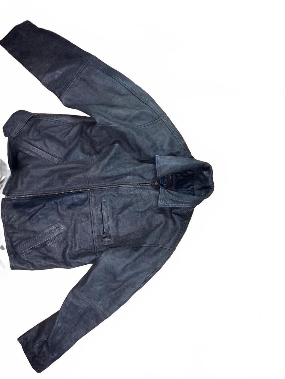 Vintage Black Leather Jacket Size M by S.C.H. Cueros